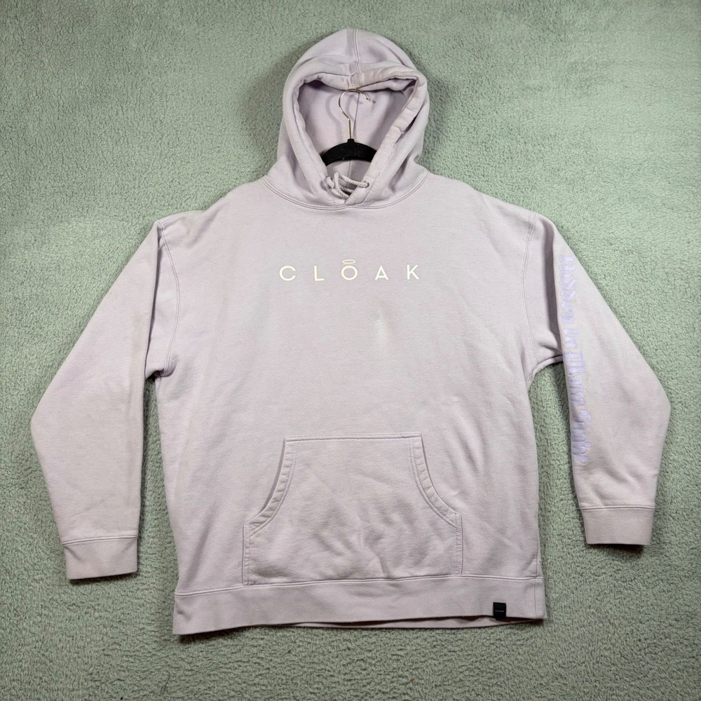 CLOAK Hoodie Angel Wings Not That Bad Pullover Sweatshirt XL Lavender Purple‎